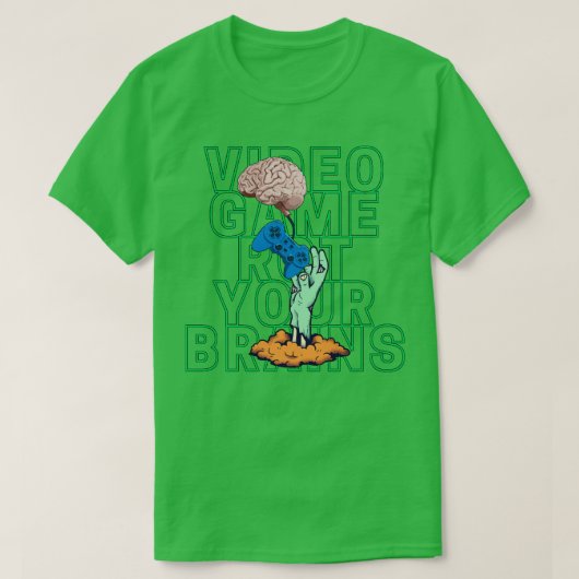 Videogame rot je brein 1 t-shirt (Design voorkant)