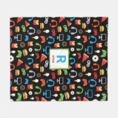 Videogame Snacks Partij Kinder gamer Aangepast Fleece Deken (Voorkant (Horizontaal))