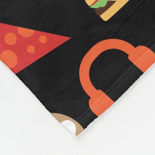 Videogame Snacks Partij Kinder gamer Aangepast Fleece Deken (Hoek)