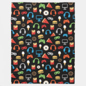 Videogame Snacks Partij Kinder gamer Fleece Deken (Voorkant)