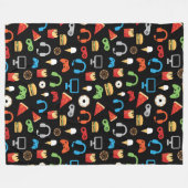 Videogame Snacks Partij Kinder gamer Fleece Deken (Voorkant (Horizontaal))