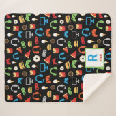 Videogame Snacks Party Kinder Gamer Gepersonalisee Sherpa Deken (Voorkant (horizontaal))