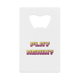 Videogame spelen opnieuw tekst pastel verloop creditkaart flessenopener