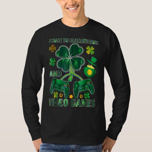 Videogame voor Shenanigans St Patrick Day Gam T-shirt (Voorkant)