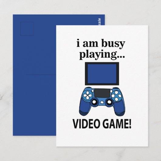 Videogame waar ik mee bezig ben Videogame Briefkaart (Voorkant / Achterkant)