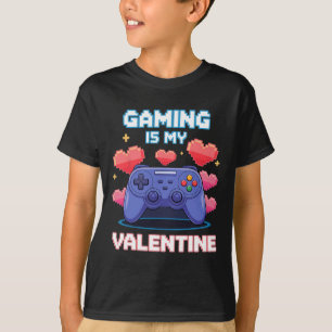Videogamecontroller Pixel Hartjes Voor Valentijn T-shirt