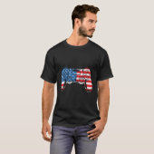 Videogamecontroller vierde 4 juli Amerikaans T-shirt (Voorkant volledig)