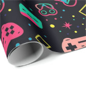 Videogamecontrollers en speelgoedpatroon cadeaupapier (Rol Hoek)