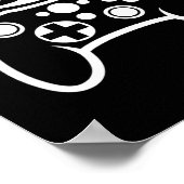 Videogamelichaam op controller Humor gamer Poster (Hoek)