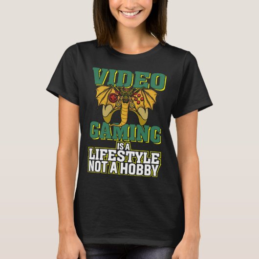 Videogamen is een levensstijl en geen hobbyspel t-shirt (Voorkant)