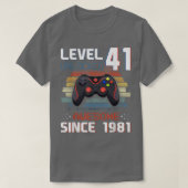 Videogameniveau 41  1981 Mannen 41st ontgrendeld T-shirt (Design voorkant)