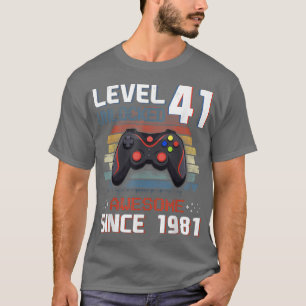 Videogameniveau 41  1981 Mannen 41st ontgrendeld T-shirt