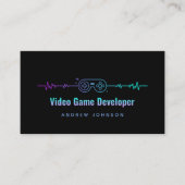 Videogameontwikkelaar Moderne gamingthema Hartslag Visitekaartje (Voorkant)