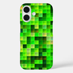 Videogamepixels groen vierkant patroon iPhone 16 hoesje