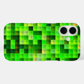 Videogamepixels groen vierkant patroon Case-Mate iPhone case (Achterkant (horizontaal))
