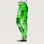 Videogamepixels groen vierkant patroon leggings (Links)
