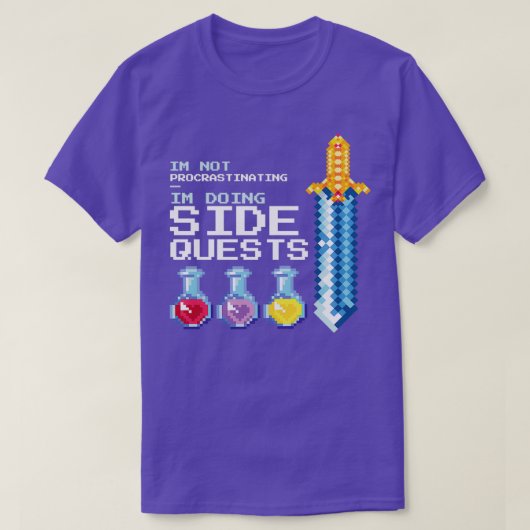 Videogamepunten en zwaard t-shirt (Design voorkant)