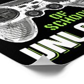 Videogamer 100e dag schoolniveau 100 dagen tot poster (Hoek)