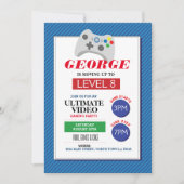 Videogamer Blauwe Rode Vrachtwagens uitnodigen Kaart (Voorkant)