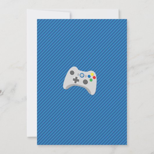 Videogamer Blauwe Rode Vrachtwagens uitnodigen Kaart (Achterkant)