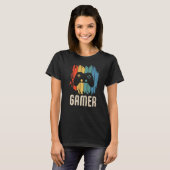 Videogamer Controller Addict Retro Gaming T-shirt (Voorkant volledig)