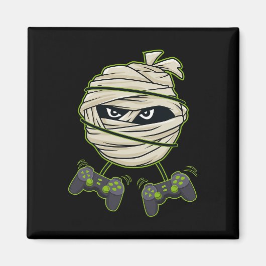 Videogamer-controllers Halloween Mummy, Kinder Magneet (Voorkant)