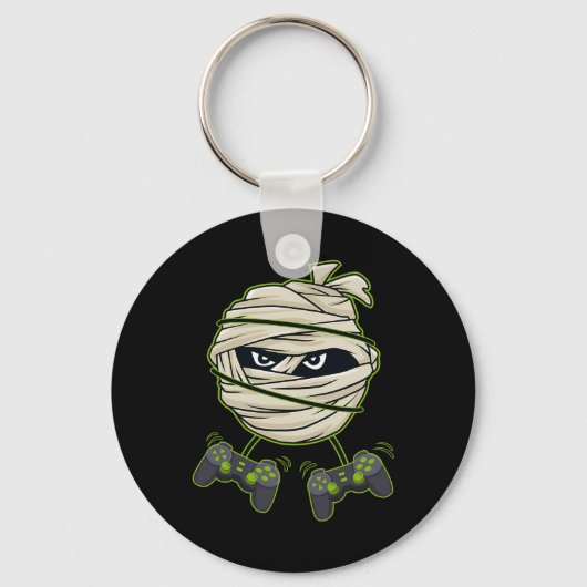 Videogamer-controllers Halloween Mummy, Kinder Sleutelhanger (Voorkant)