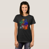 Videogamer Game Controller Colour Splat Mannen T-shirt (Voorkant volledig)
