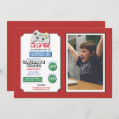 Videogamer Game Red Photo Boys Gaming Kaart (Voorkant / Achterkant)