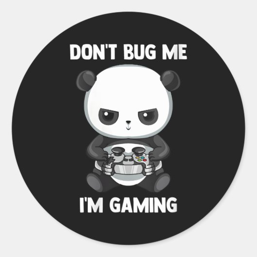 Videogamer Gaming Panda Video Games Panda Ronde Sticker (Voorkant)
