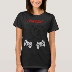 Videogamer hartcontroller voor altijd 2 speler t-shirt