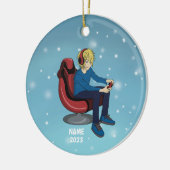 Videogamer Keramisch Ornament (Links)