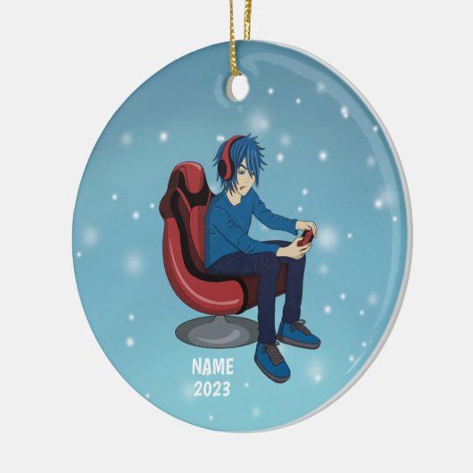 Videogamer Keramisch Ornament (Links)