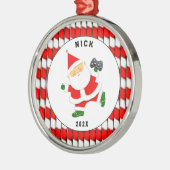 videogamer kerstcadeau metalen ornament (Links)