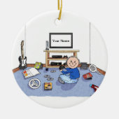 Videogamer - Mannelijk Keramisch Ornament (Voorkant)