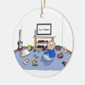 Videogamer - Mannelijk Keramisch Ornament (Links)