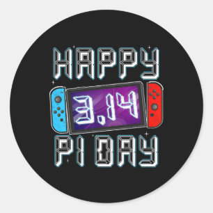 Videogamer Pi Day Gamer Wiskunde Leeraar Kinder jo Ronde Sticker
