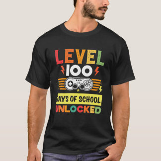 Videogamer van 100 dagen op school 100 dagen geope t-shirt