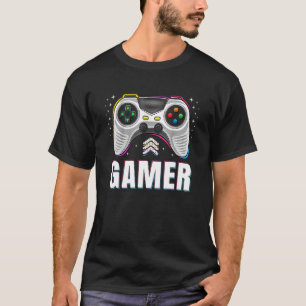 Videogamer voor gamingcontroller Retro gamer voor T-shirt