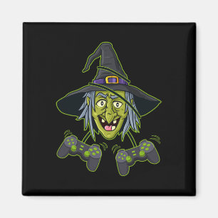 Videogamercontrollers voor Halloween Witch Boys Ki Magneet