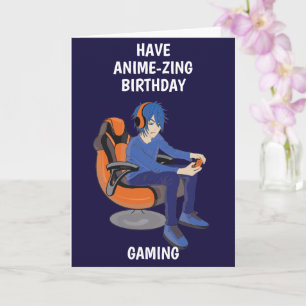 Videogames and Anime Manga Birthday Card Kaart