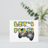 Videogames Dag - Laten we spelen! Briefkaart (Staand voorkant)
