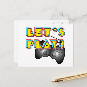 Videogames Dag - Laten we spelen! Briefkaart