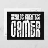 Videogames en gamers wereldwijd de grootste gamer briefkaart (Voorkant / Achterkant)