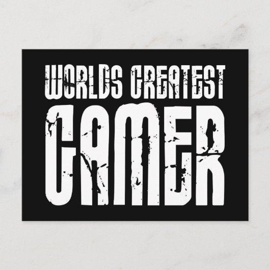 Videogames en gamers wereldwijd de grootste gamer briefkaart (Voorkant)