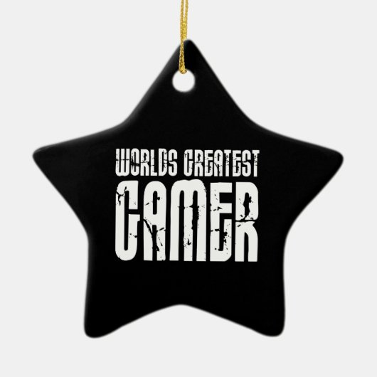 Videogames en gamers wereldwijd de grootste gamer keramisch ornament (Voorkant)