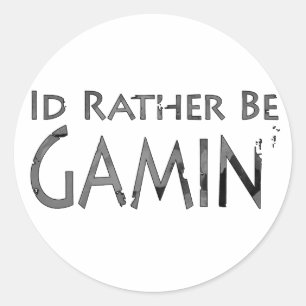 Videogames en games - Ik zou liever Gaming 2 zijn Ronde Sticker