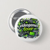 Videogames Fan Ronde Button 5,7 Cm (Voorkant /achterkant)