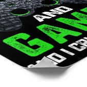 videogames Fun Gamer Gaming Gift Boys Bro Poster (Hoek)