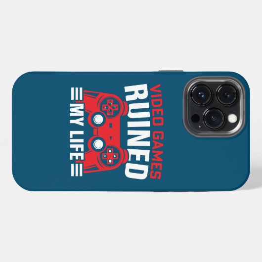 Videogames hebben mijn leven geruïneerd, gamers le iPhone hoesje (Achterkant horizontaal)